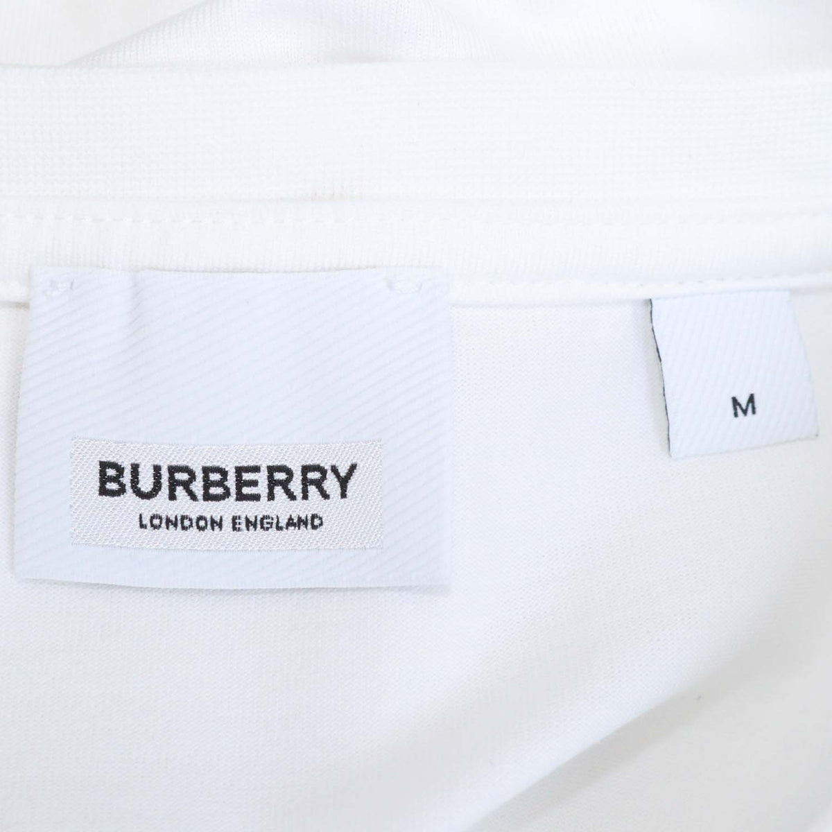 Burberry White Cotton TB Embroidered Crew Neck T-Shirt