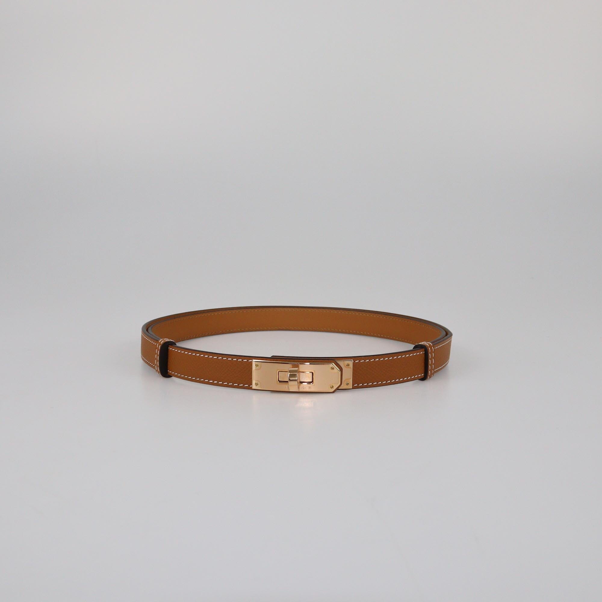 Hermes Gold Epsom Kelly 18 Belt Womens Hermes 