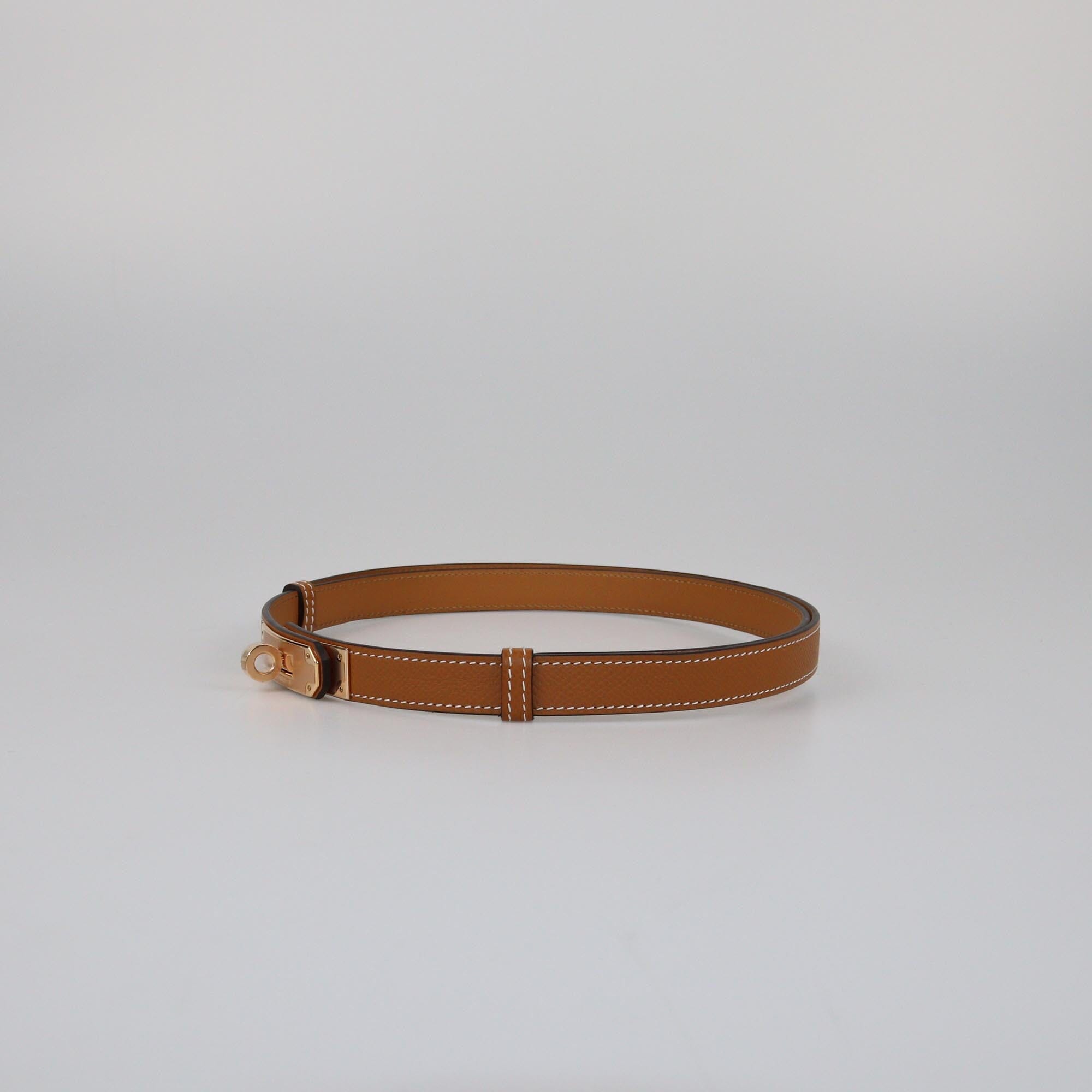 Hermes Gold Epsom Kelly 18 Belt Womens Hermes 