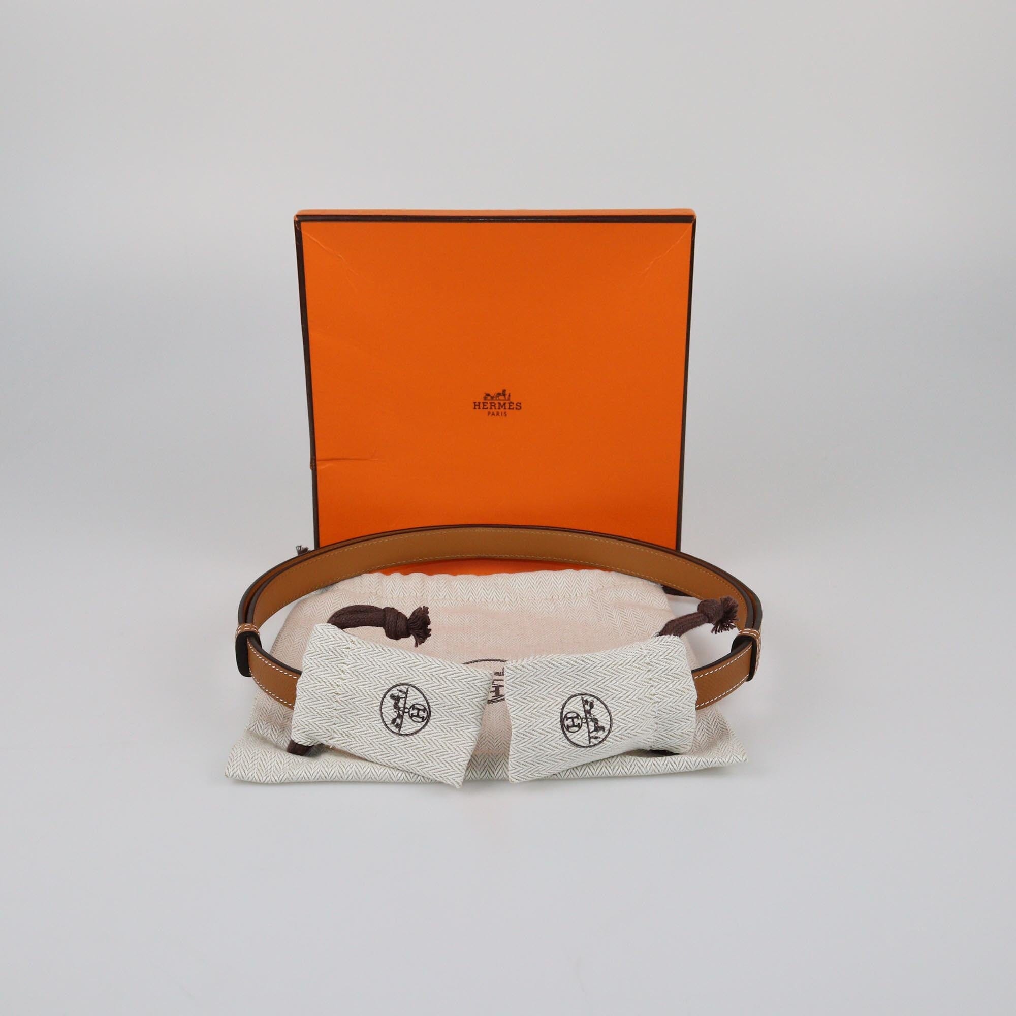 Hermes Gold Epsom Kelly 18 Belt Womens Hermes 