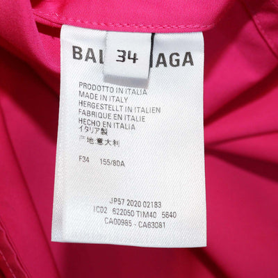 Balenciaga Fuchsia Cotton Logo Swing Shirt