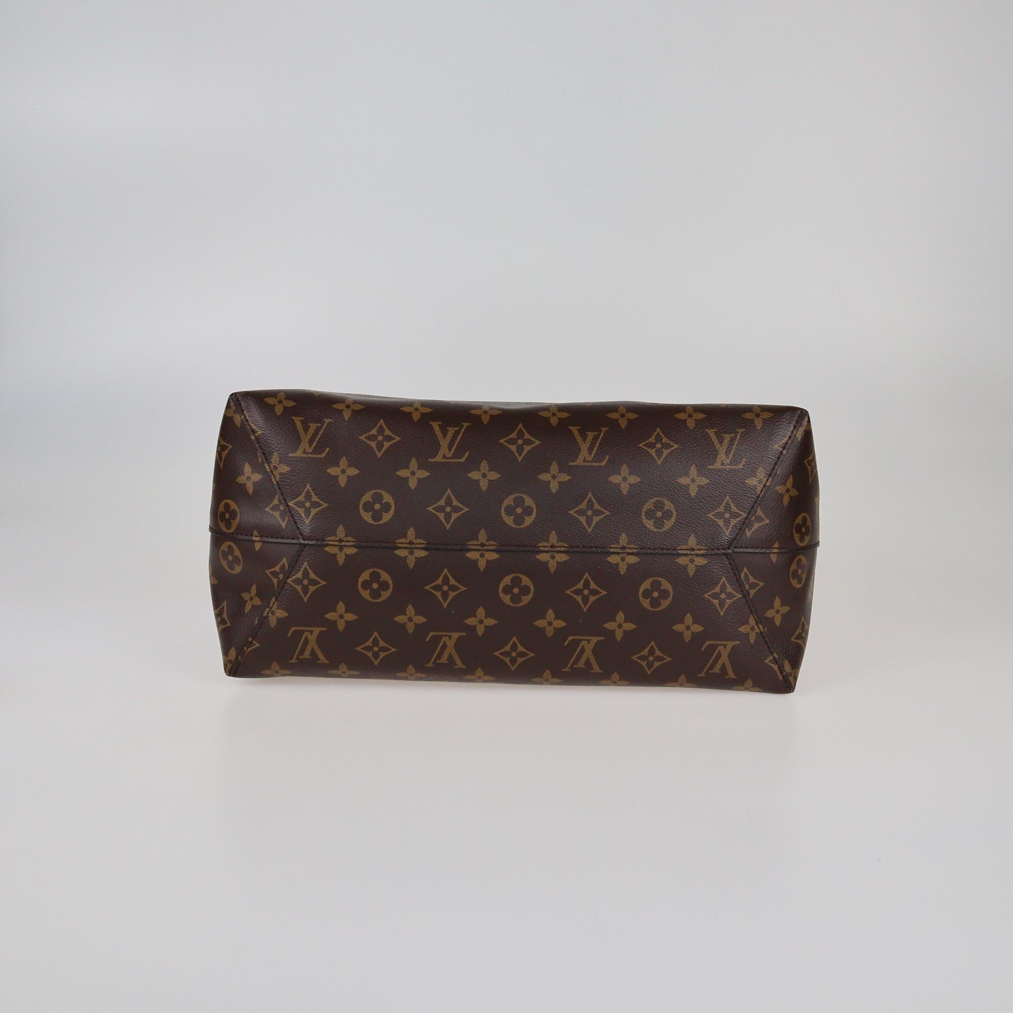 Louis Vuitton Burgundy Monogram Canvas Flower Hobo Womens Louis Vuitton 