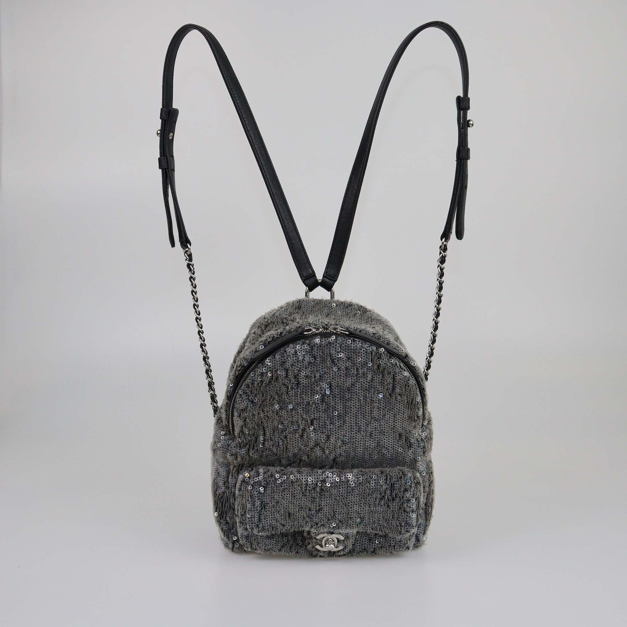 Chanel Gray Mini Waterfall Backpack Womens Chanel 