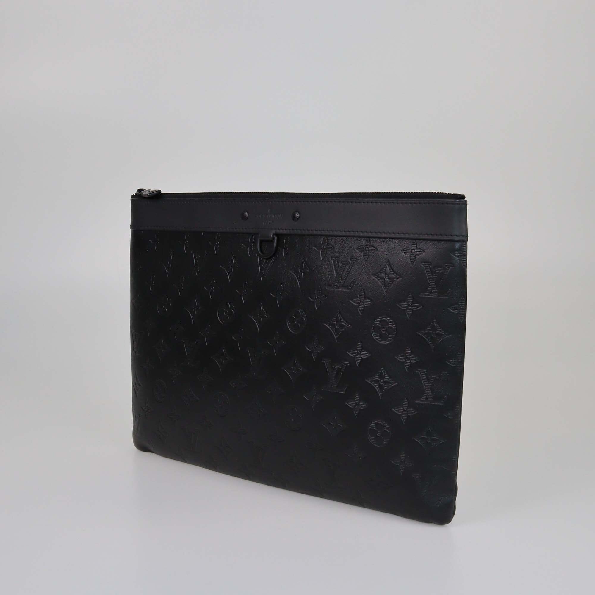 Louis Vuitton Black Monogram Shadow Discovery Pochette Mens Louis Vuitton 