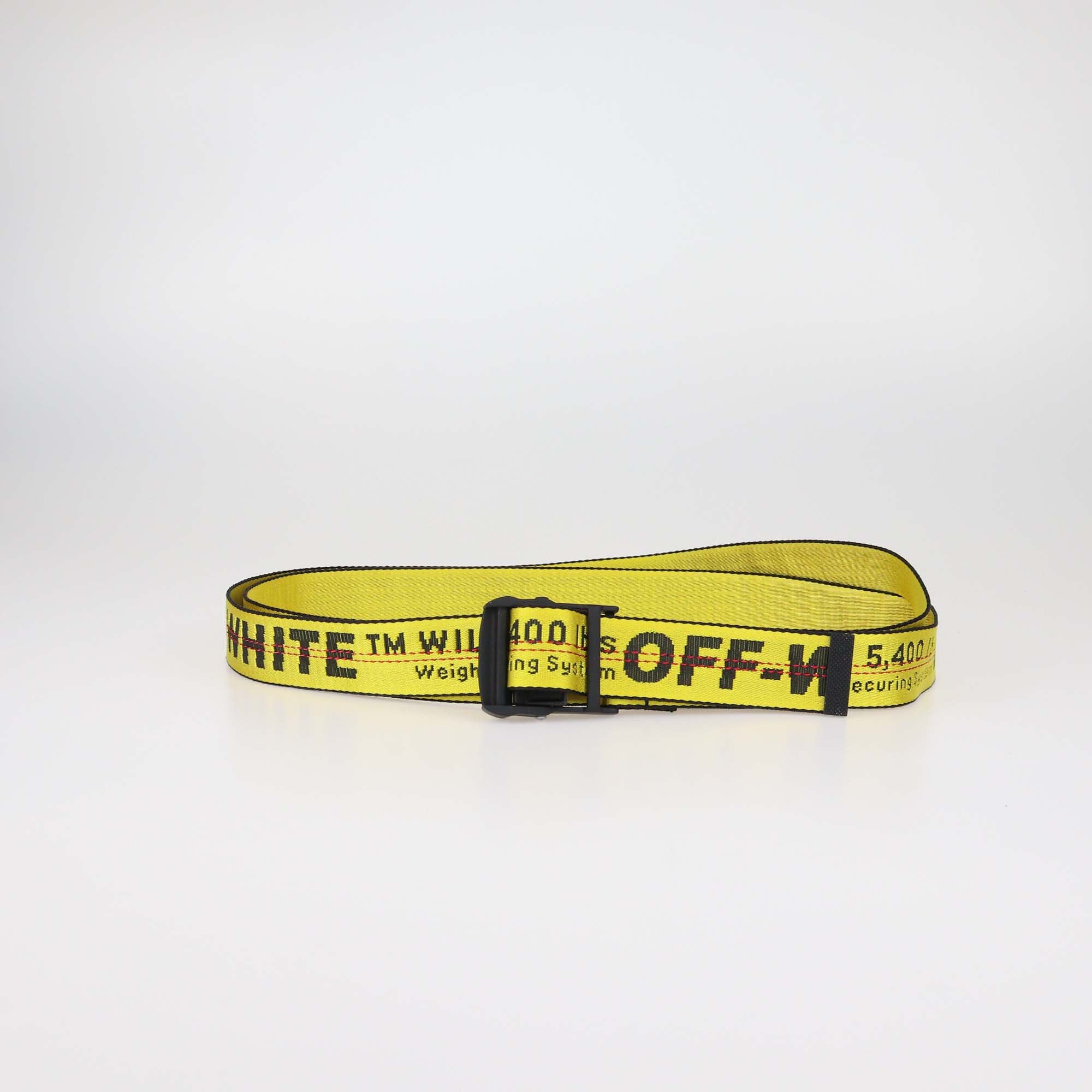 Off-White Yellow/Black Nylon Industrial Belt