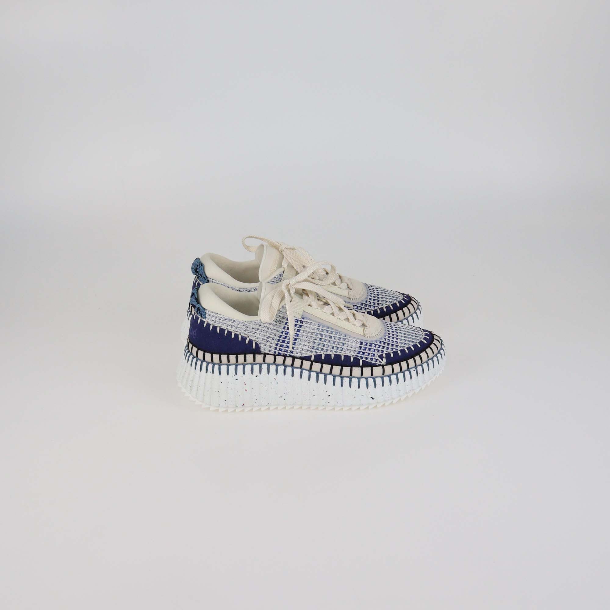 Chloe Cosmic Blue Mesh Fabric Nama Sneakers