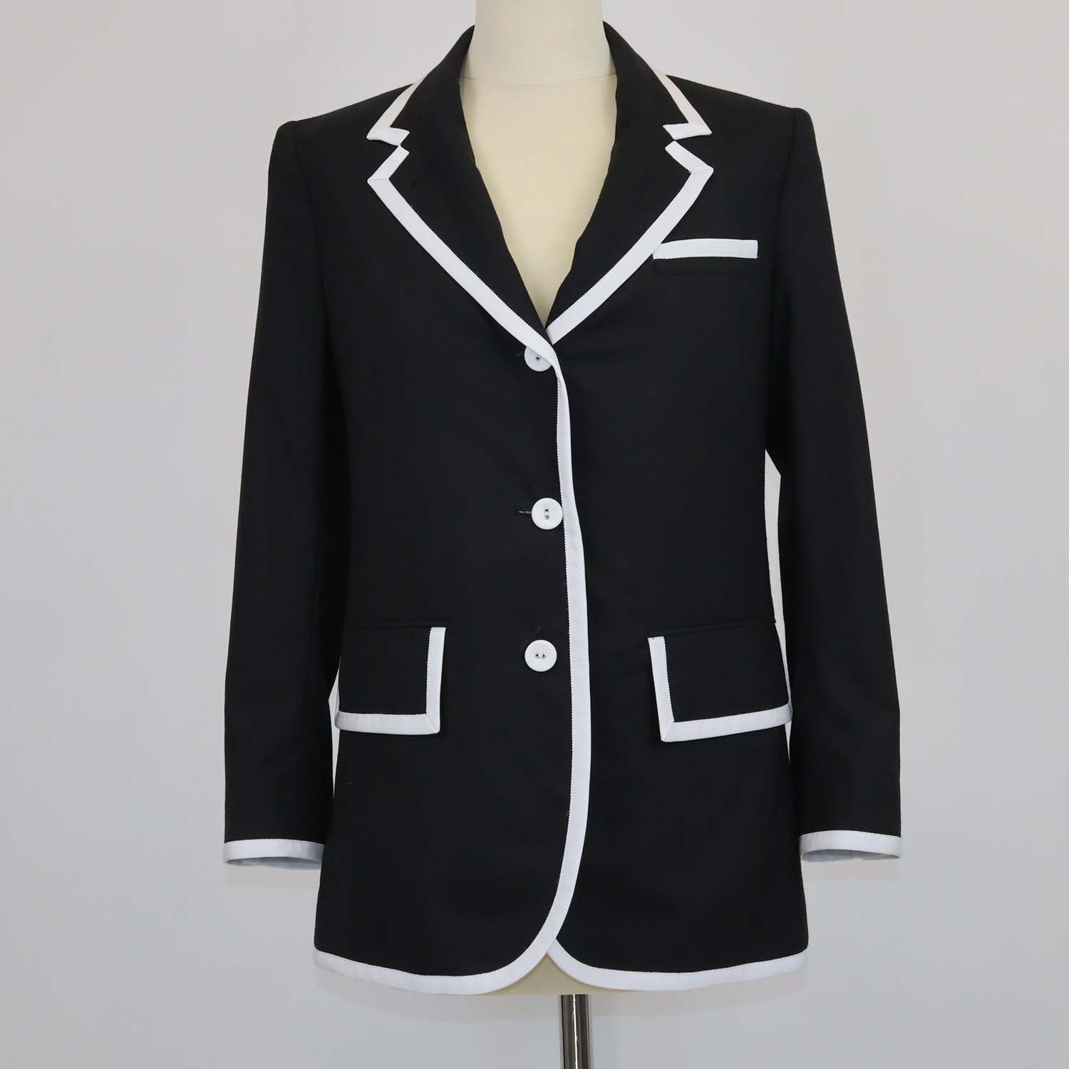 Thom Browne Black Wool Super 120s Plain Weave Blazer