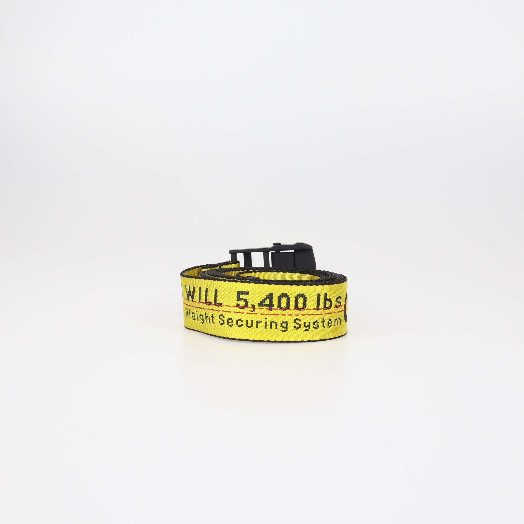 Off-White Yellow/Black Nylon Industrial Belt