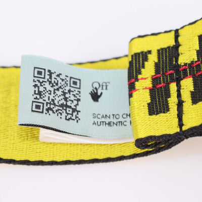 Off-White Yellow/Black Nylon Industrial Belt