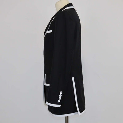 Thom Browne Black Wool Super 120s Plain Weave Blazer