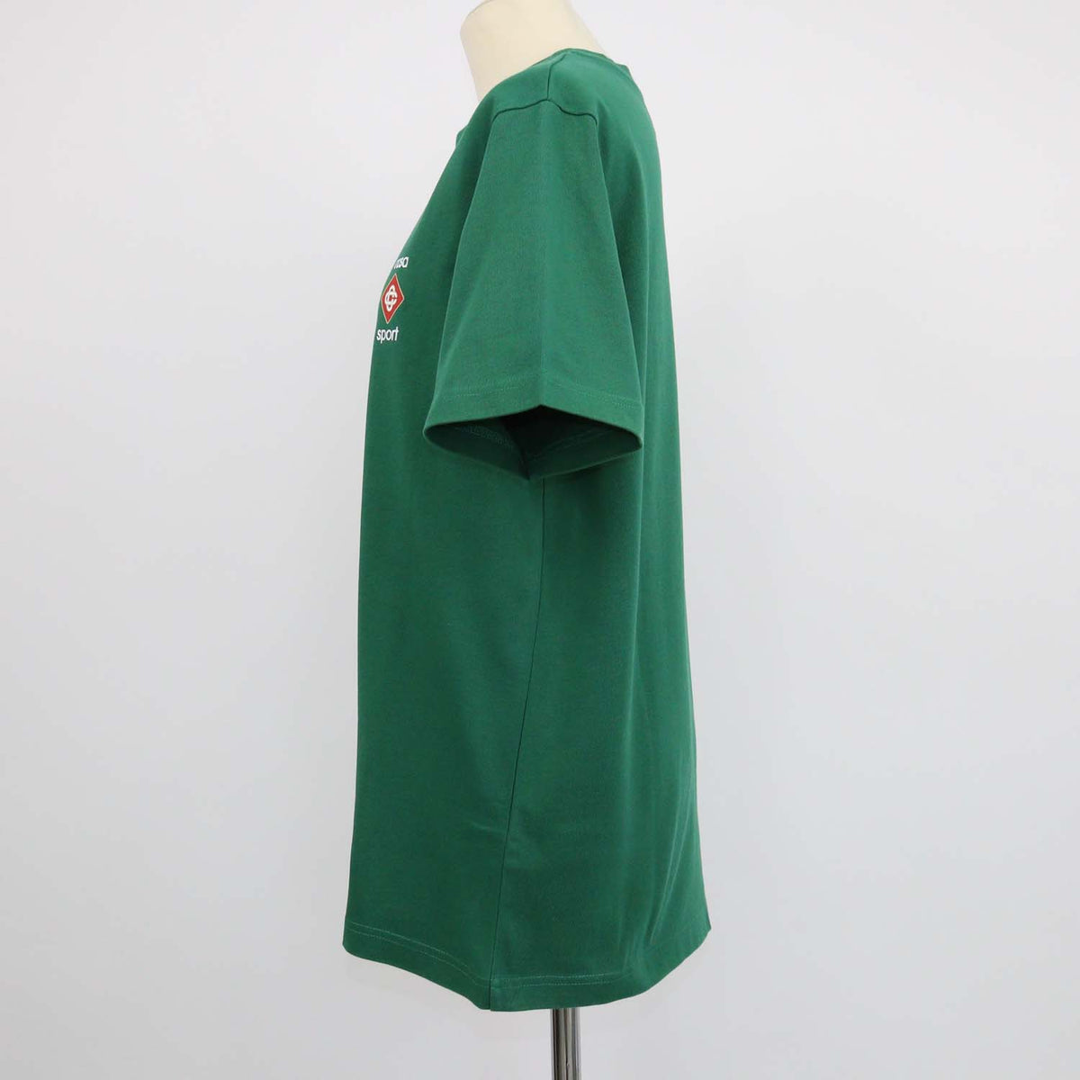 Casablanca Green Cotton Logo Print Crew Neck T-Shirt