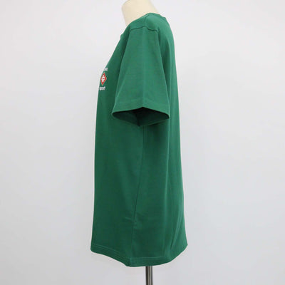 Casablanca Green Cotton Logo Print Crew Neck T-Shirt