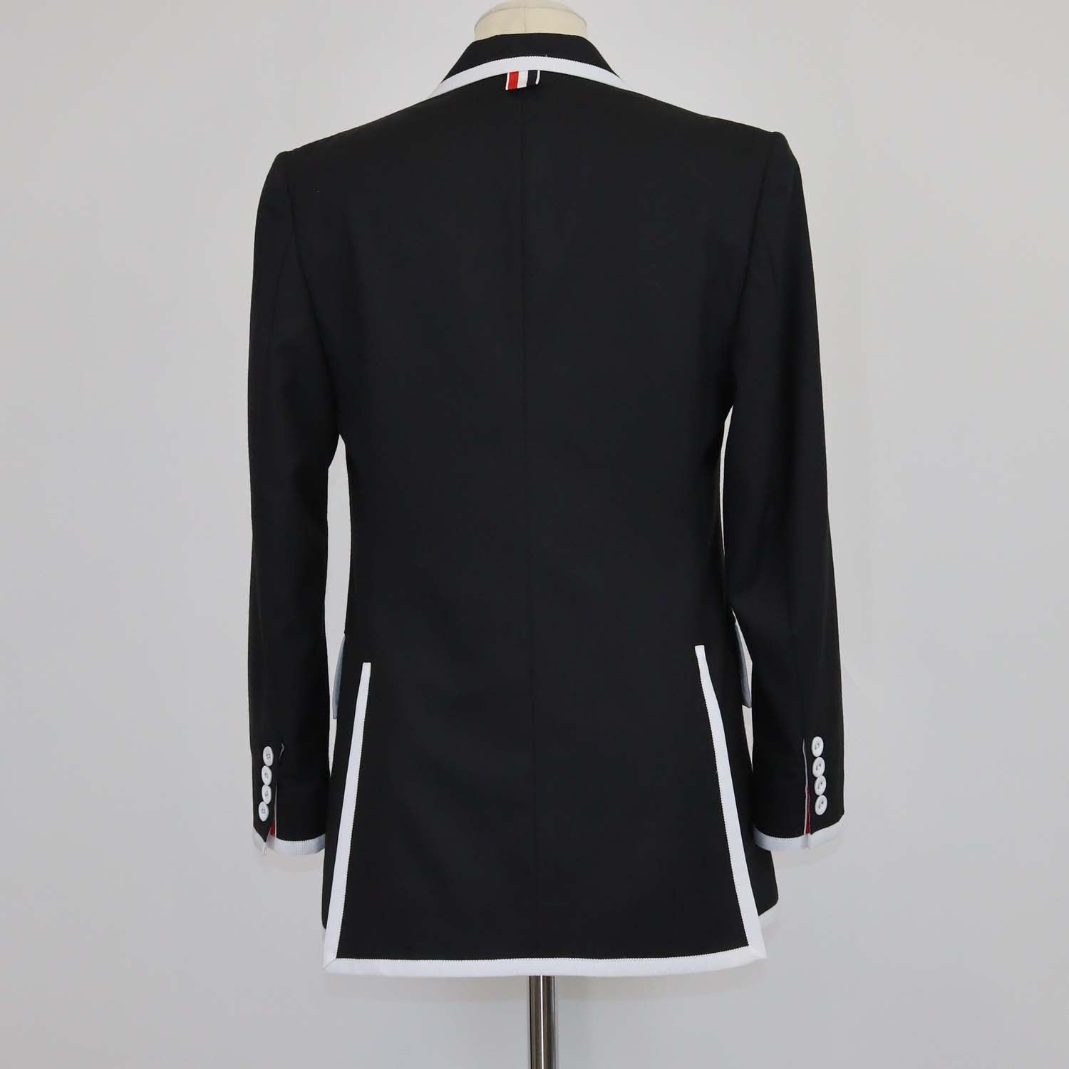 Thom Browne Black Wool Super 120s Plain Weave Blazer