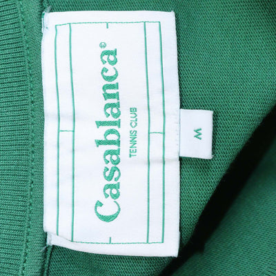 Casablanca Green Cotton Logo Print Crew Neck T-Shirt