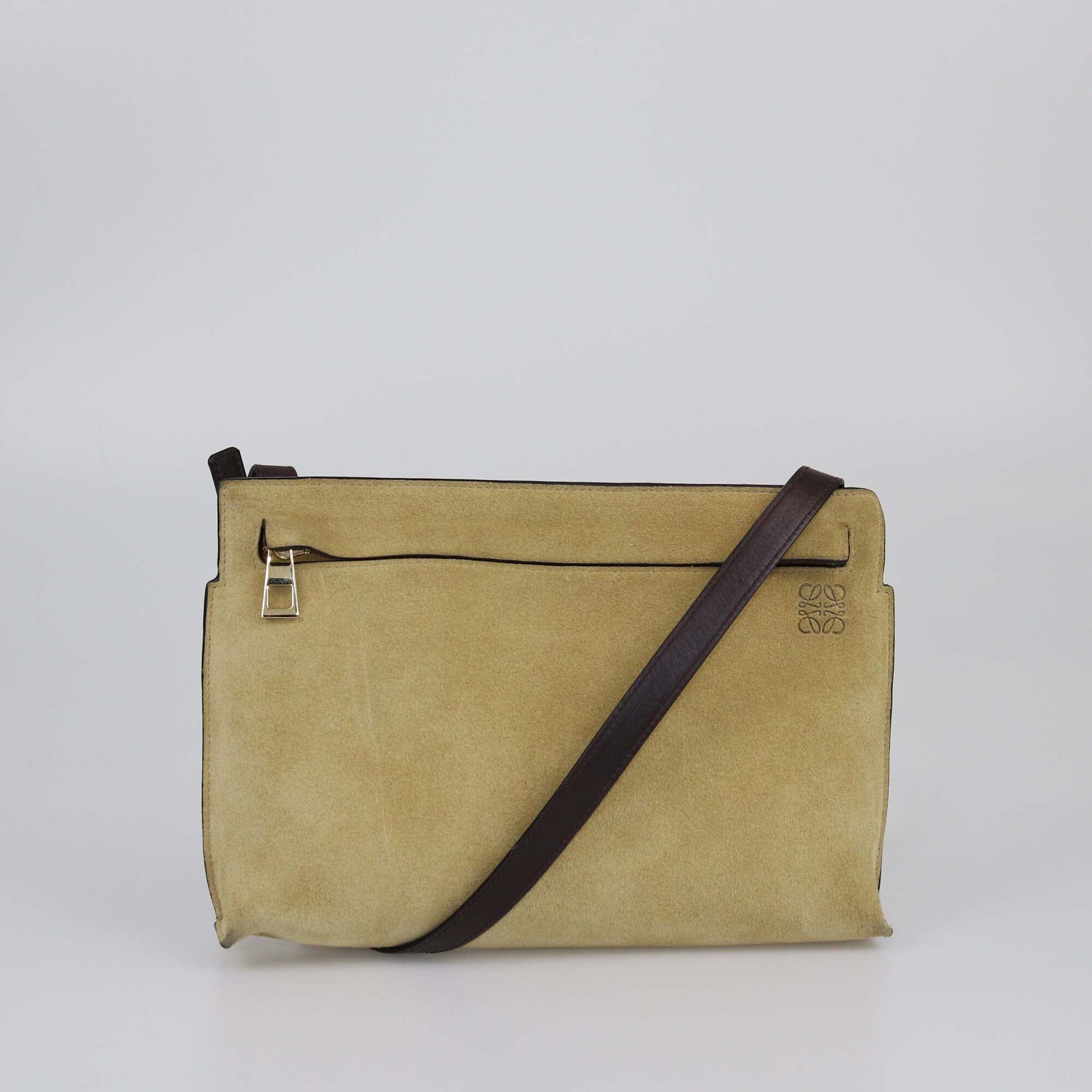 Loewe Beige Anagram Pouch Shoulder Bag Womens Loewe 