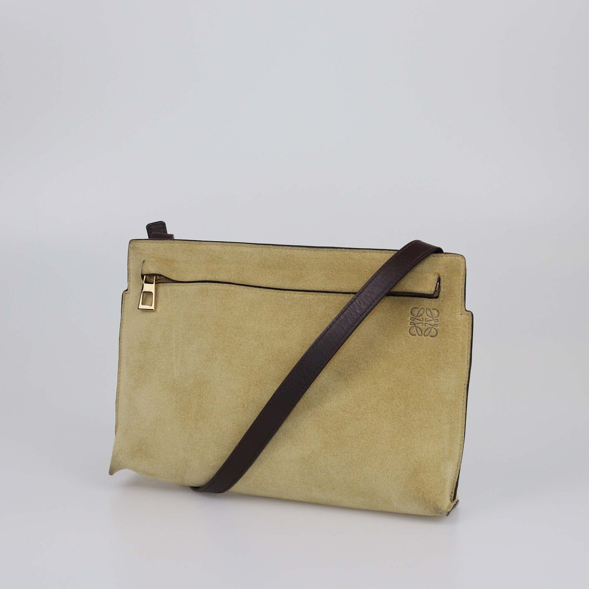 Loewe Beige Anagram Pouch Shoulder Bag Womens Loewe 