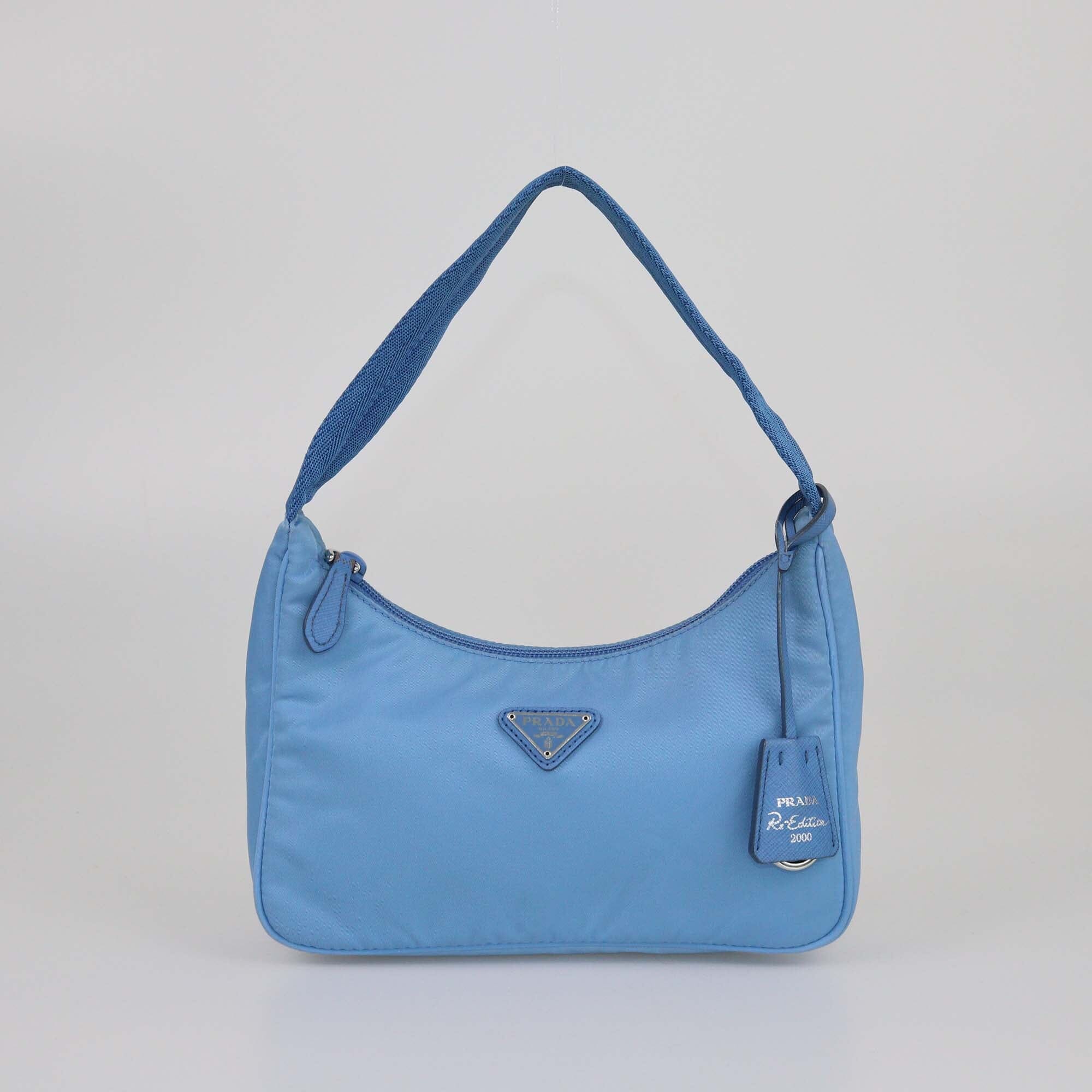 Prada Light Blue Re Edition 2000 Baguette Bag