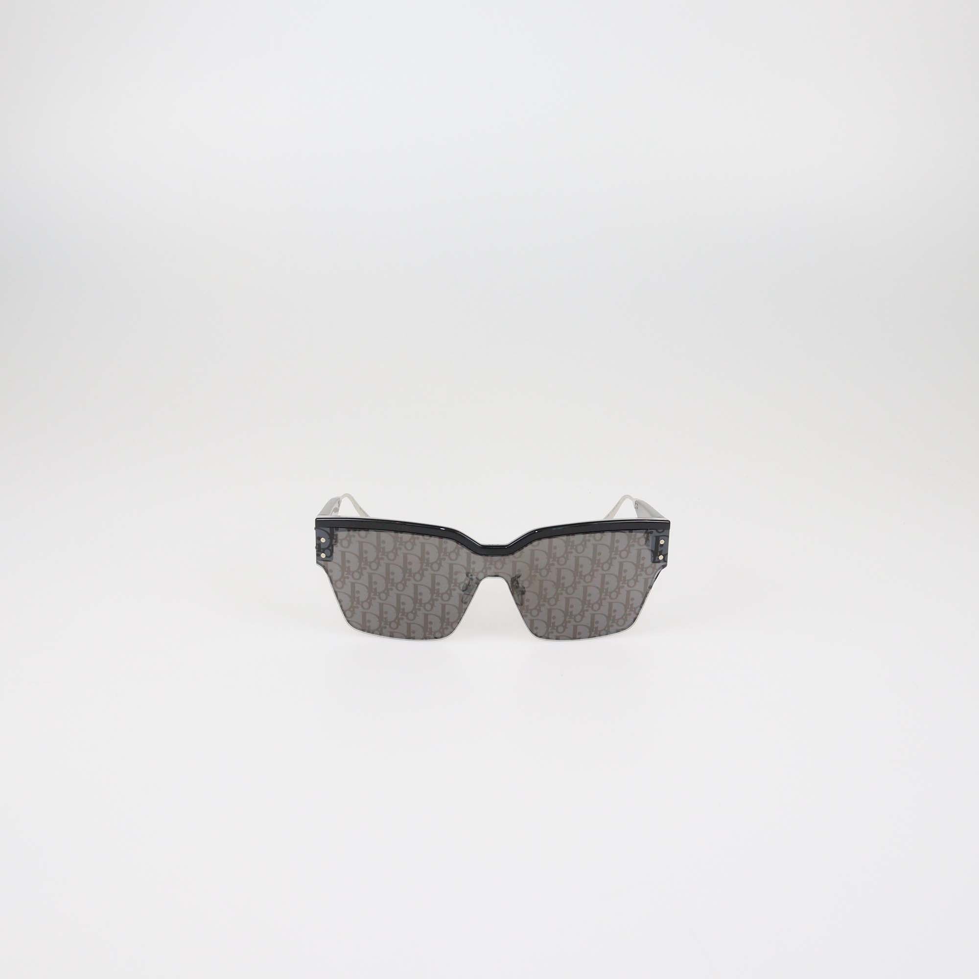 Christian Dior Black/Silver Oblique DiorClub M4U Shield Sunglasses