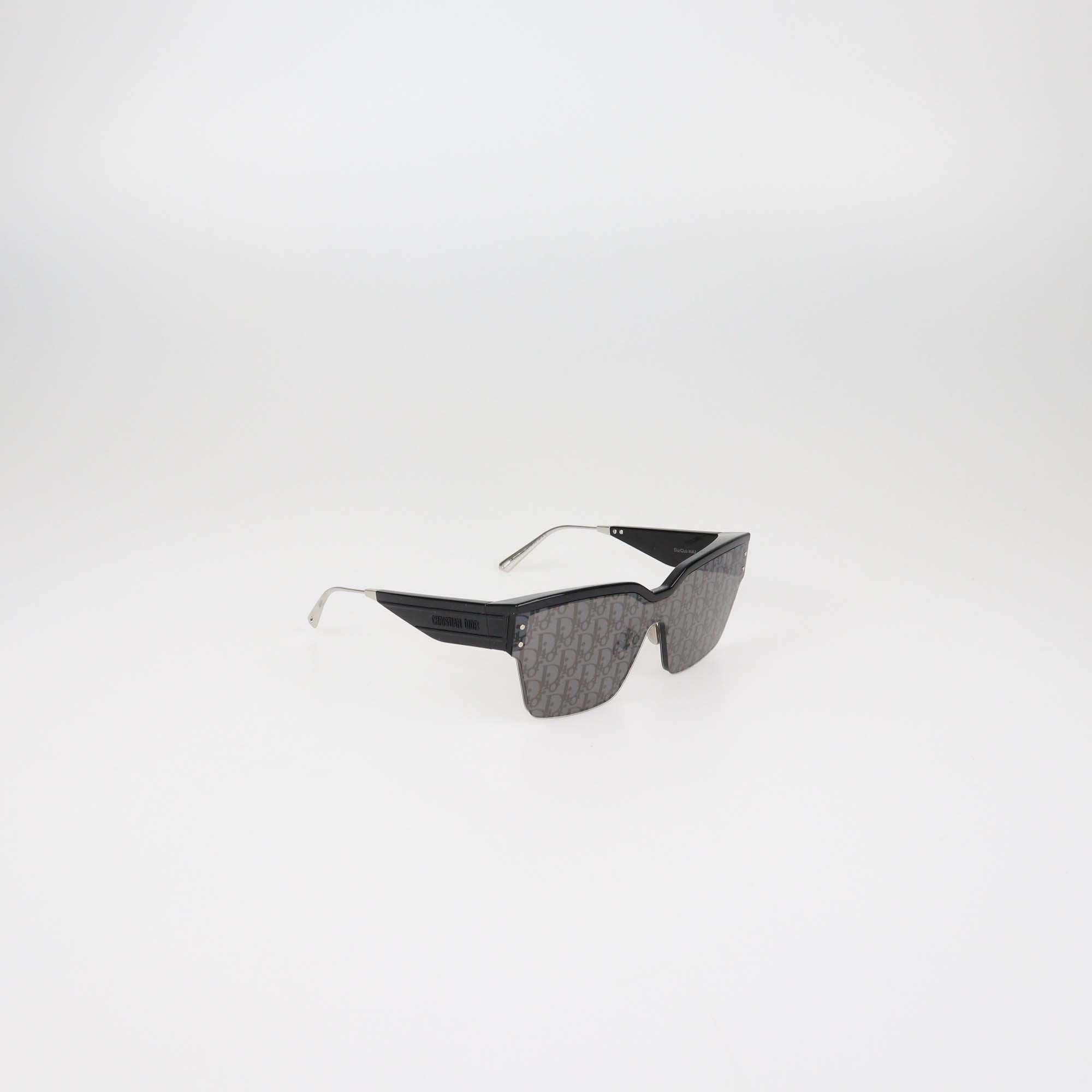 Christian Dior Black/Silver Oblique DiorClub M4U Shield Sunglasses