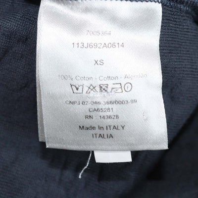 Christian Dior Navy Blue Terry Cotton Jacquard Oblique Relaxed Fit T-Shirt