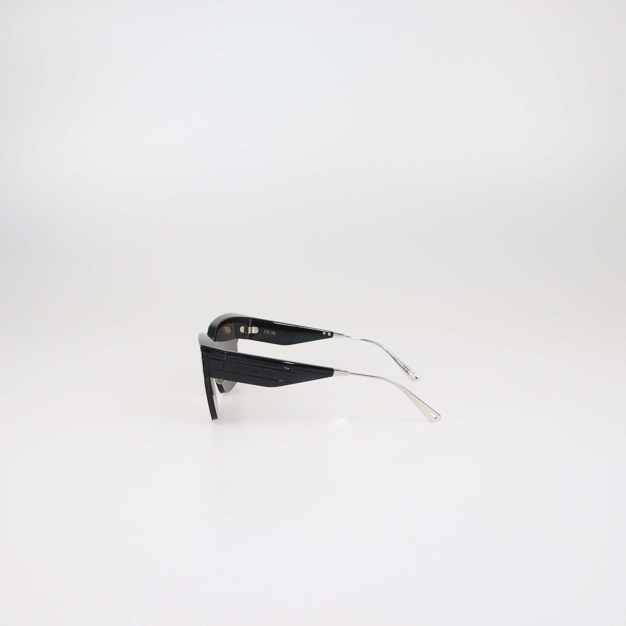 Christian Dior Black/Silver Oblique DiorClub M4U Shield Sunglasses