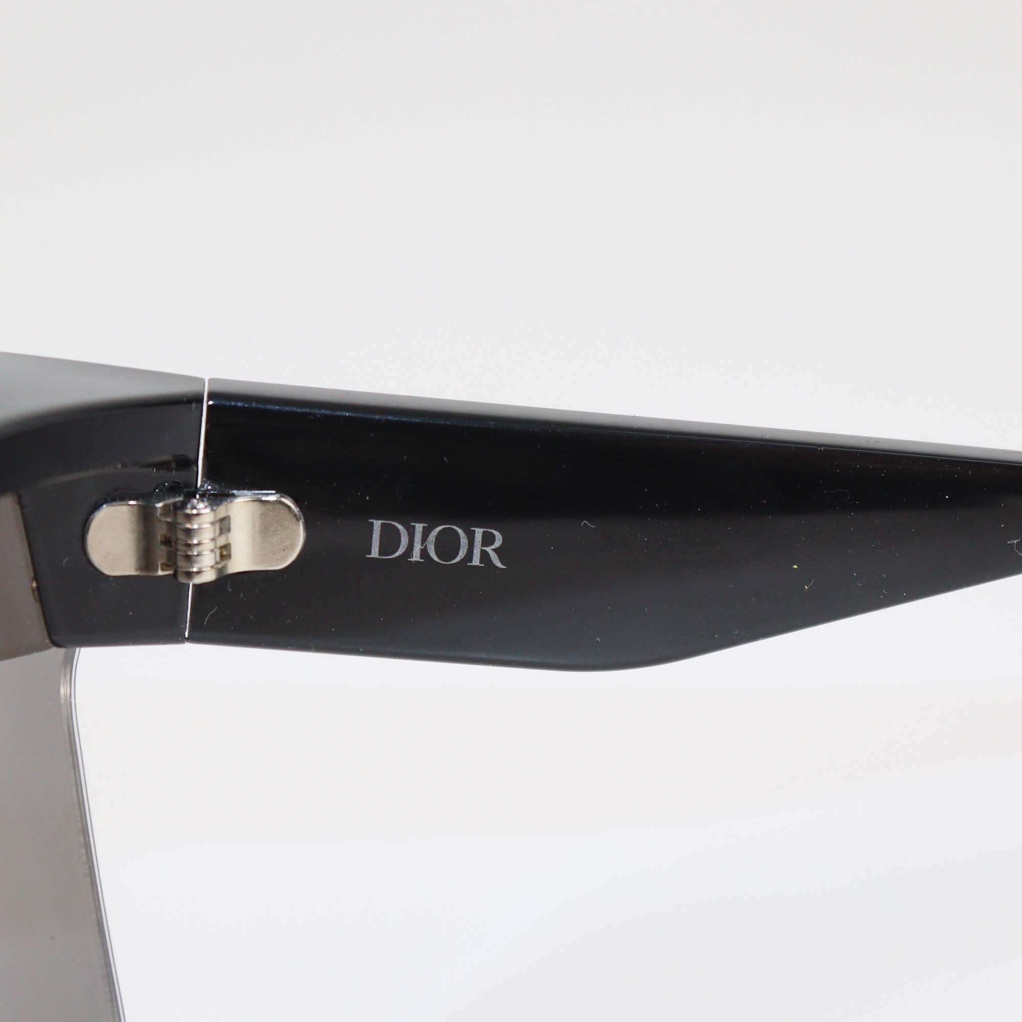 Christian Dior Black/Silver Oblique DiorClub M4U Shield Sunglasses