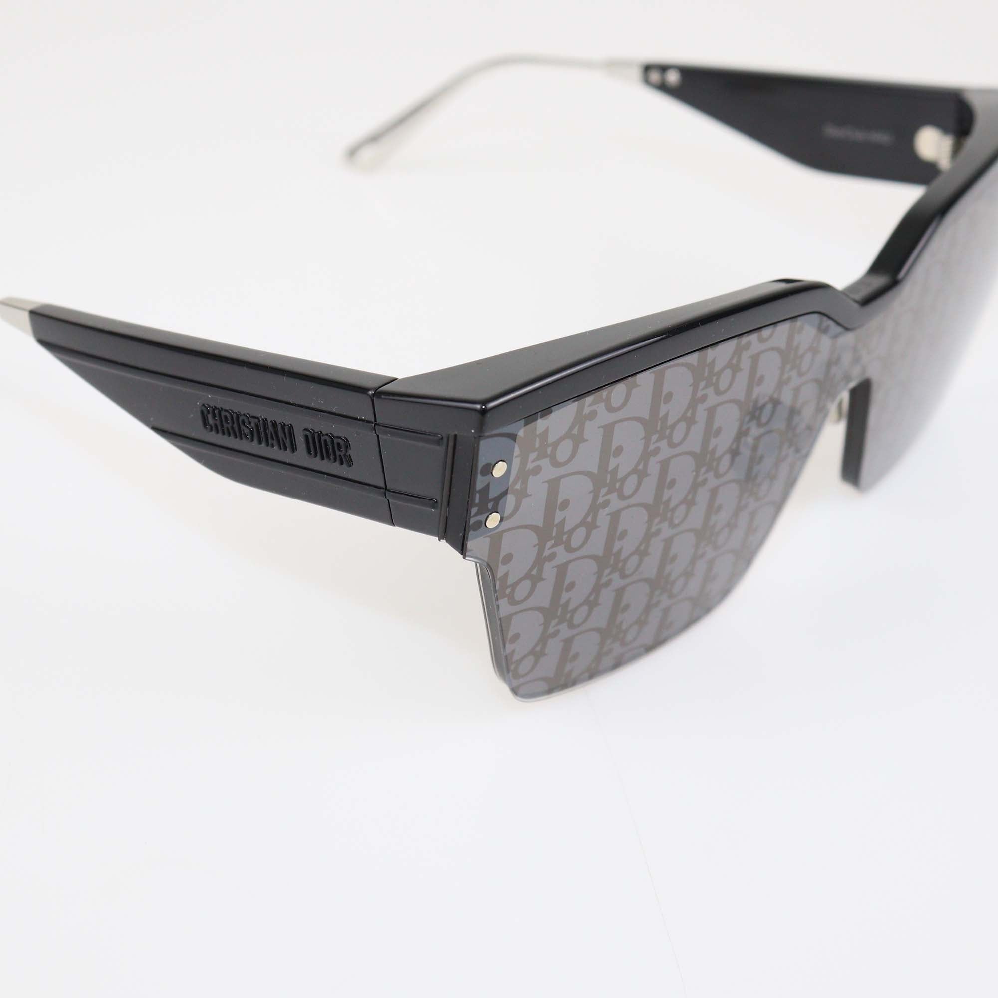 Christian Dior Black/Silver Oblique DiorClub M4U Shield Sunglasses