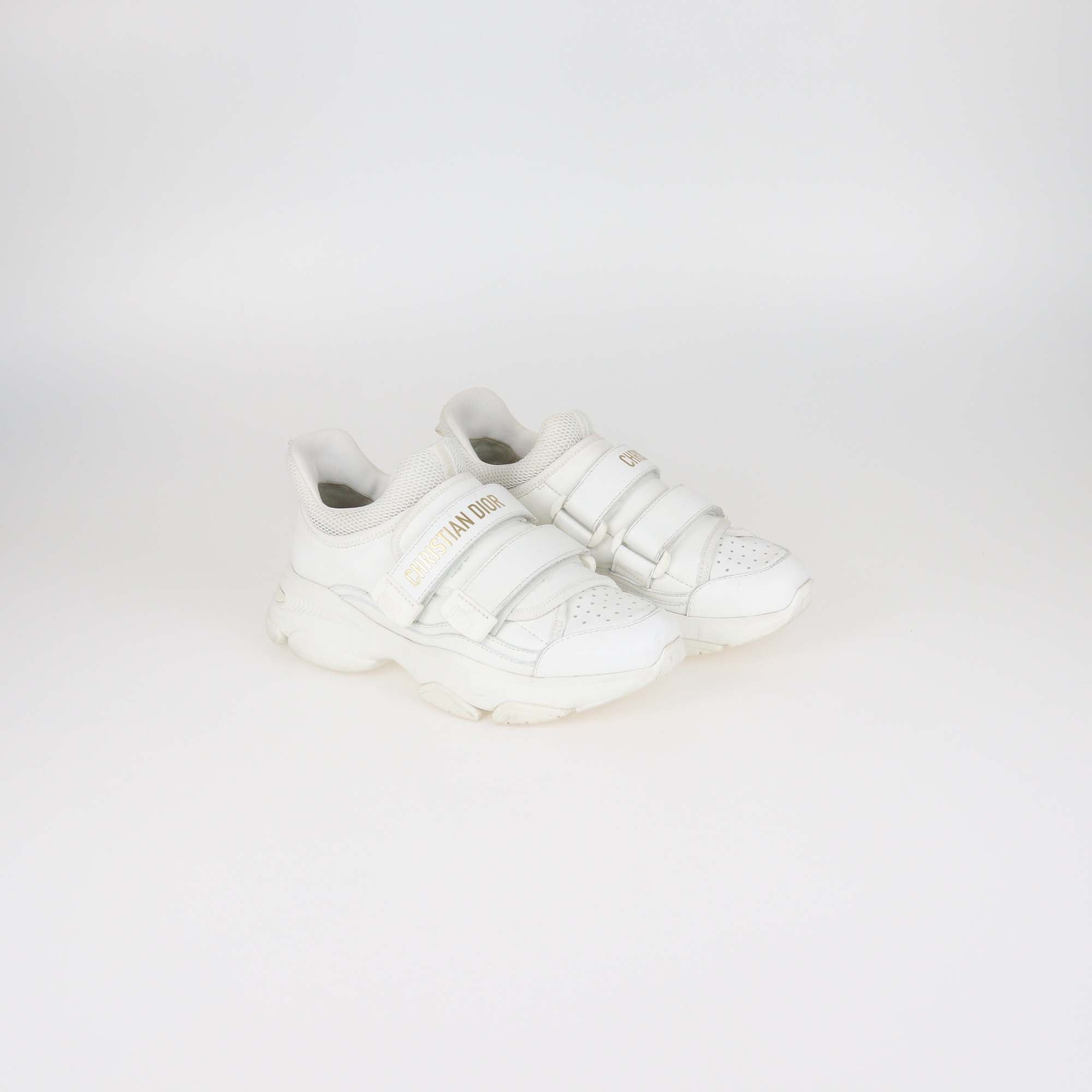 Christian Dior White Neoprene and Leather D-Wander Sneakers