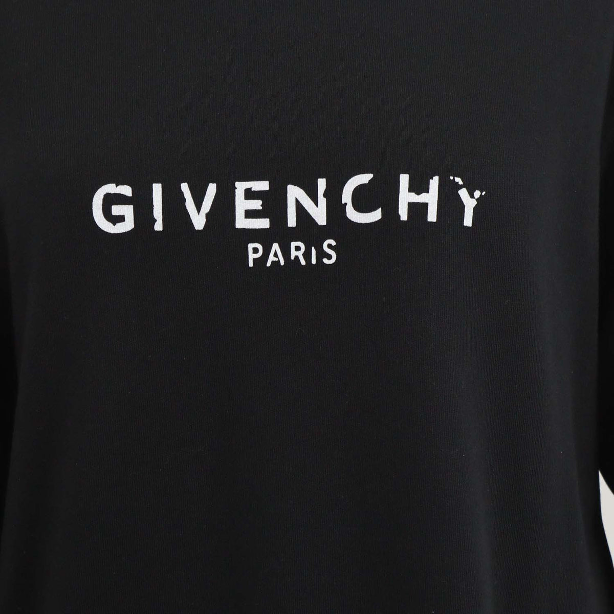Givenchy Black Cotton Logo Print Loopback Sweatshirt