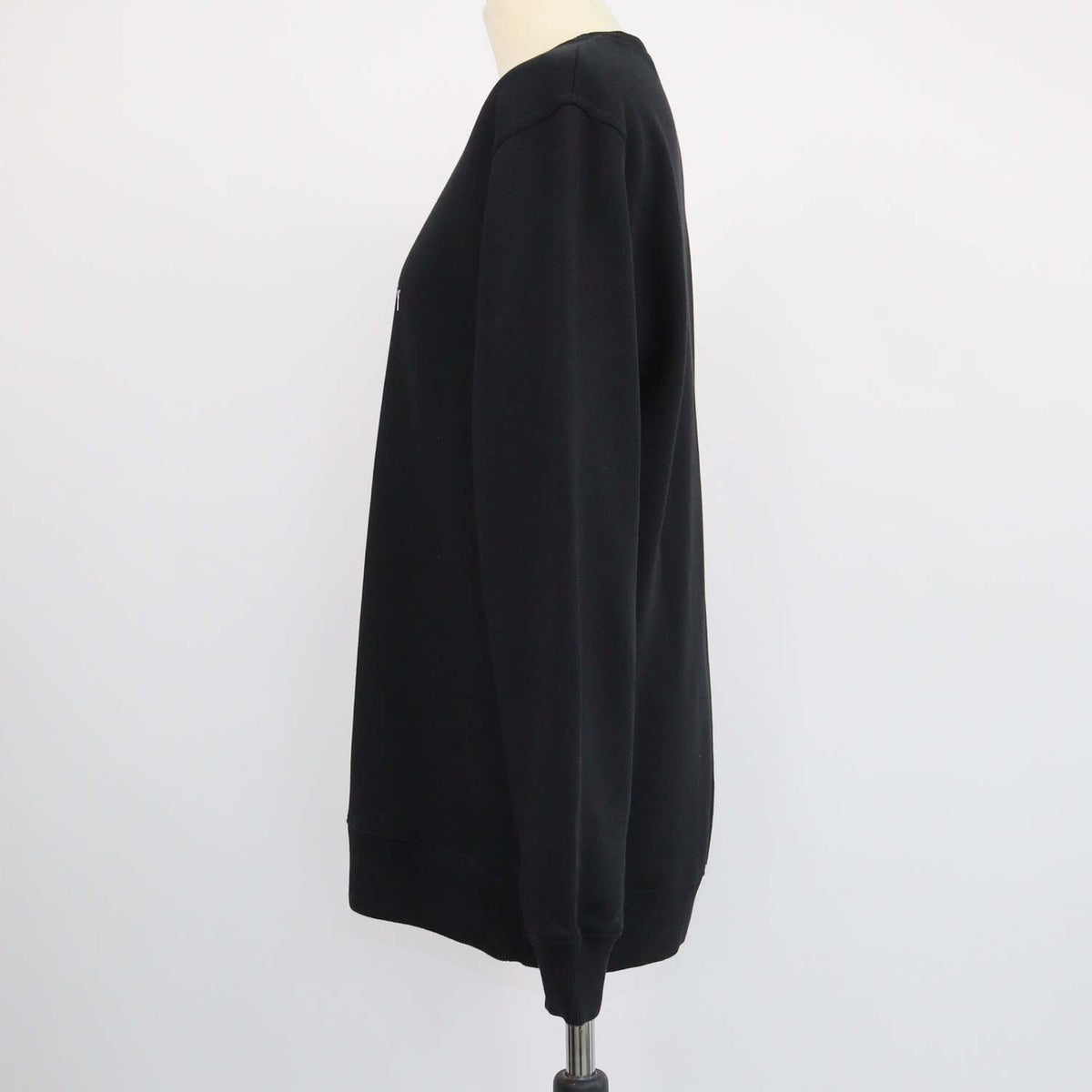 Givenchy Black Cotton Logo Print Loopback Sweatshirt