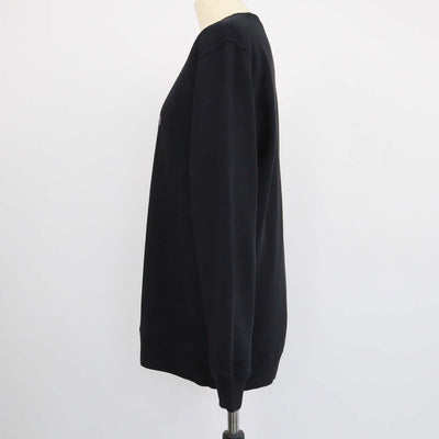 Givenchy Black Cotton Logo Print Loopback Sweatshirt