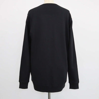 Givenchy Black Cotton Logo Print Loopback Sweatshirt