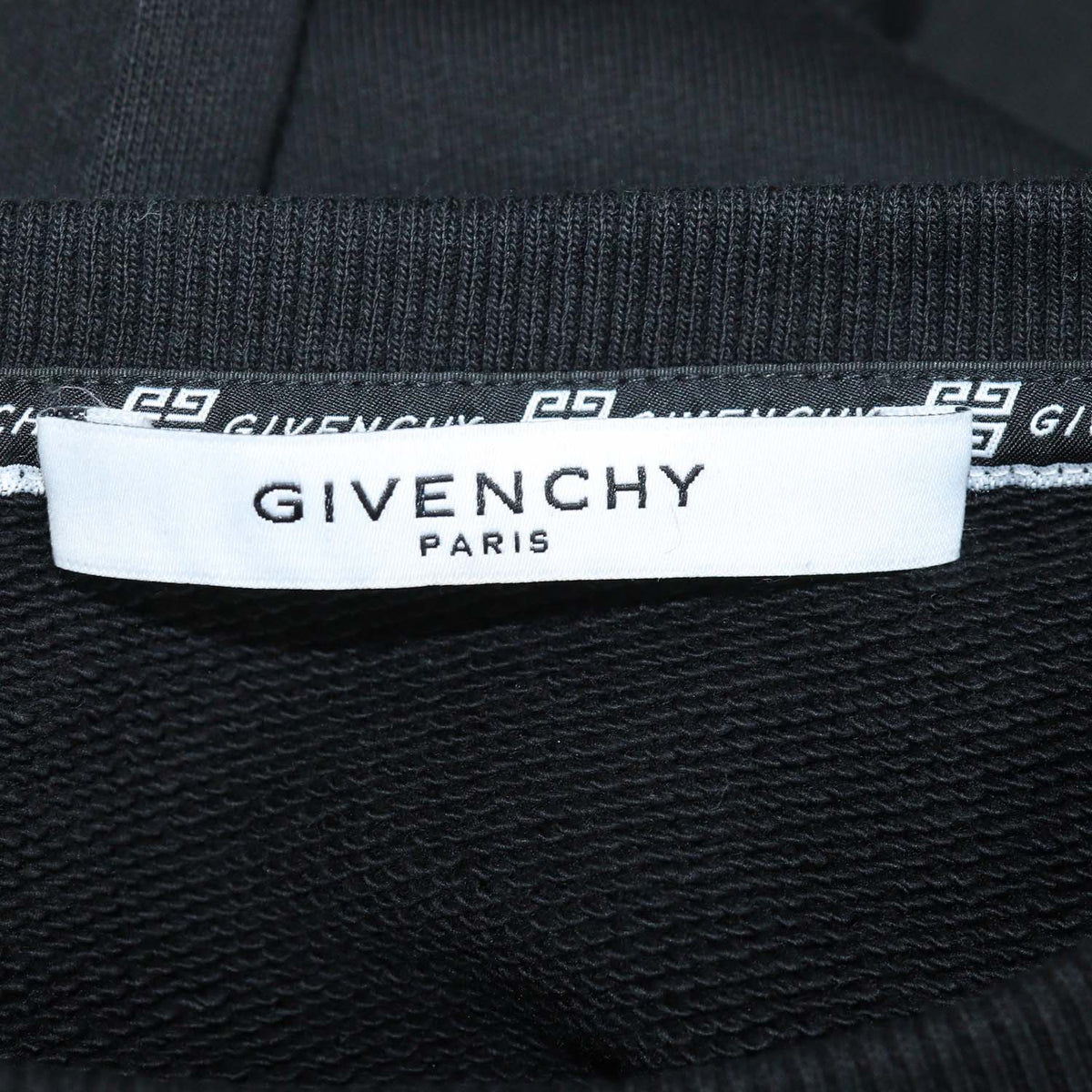 Givenchy Black Cotton Logo Print Loopback Sweatshirt