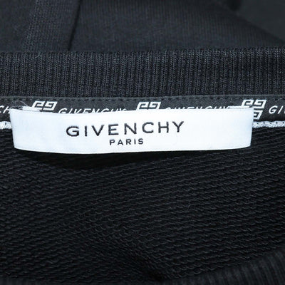 Givenchy Black Cotton Logo Print Loopback Sweatshirt