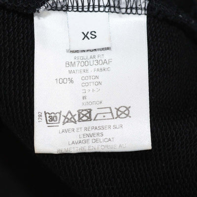 Givenchy Black Cotton Logo Print Loopback Sweatshirt