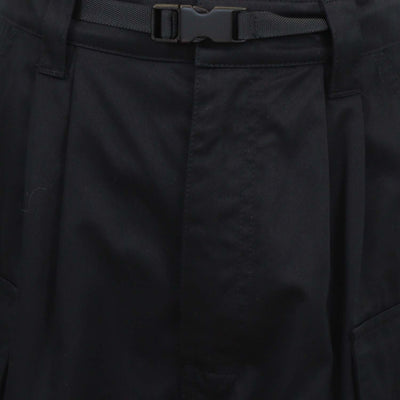 Miu Miu Black Cotton Belted Cargo Short