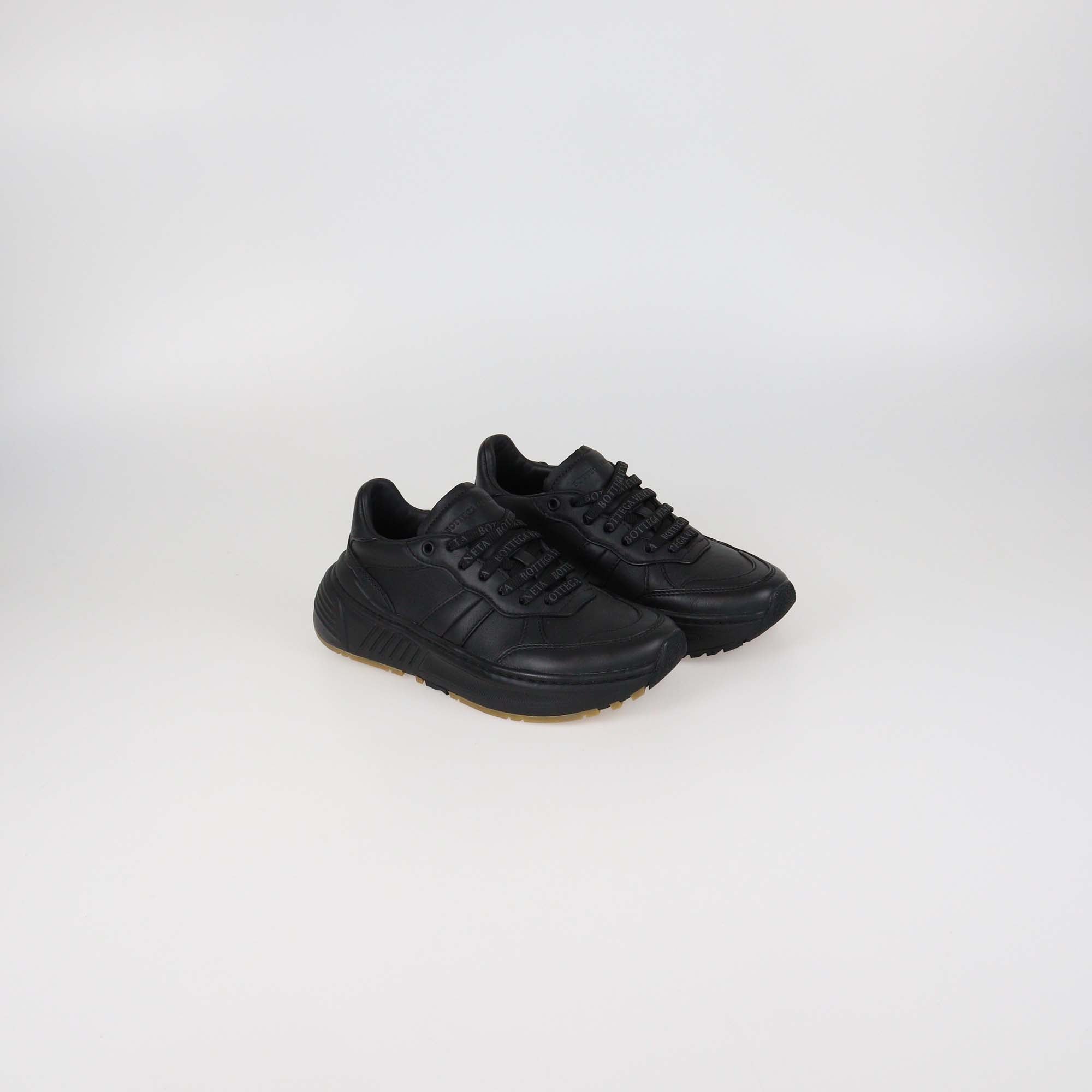 Bottega Veneta Black Leather Speedster Sneakers