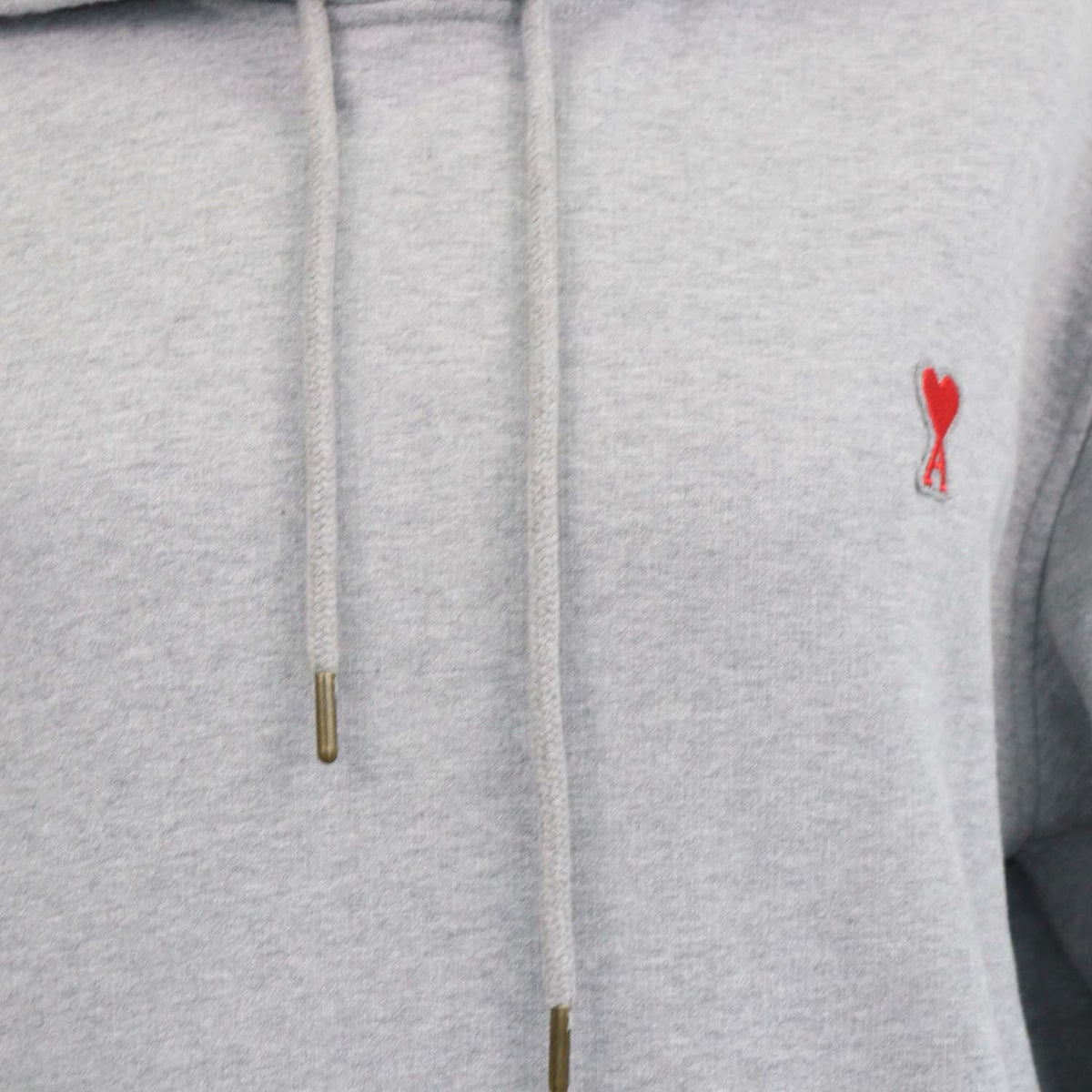 Ami Alexandre Mattiussi Grey Cotton Ami De Coeur Hoodie