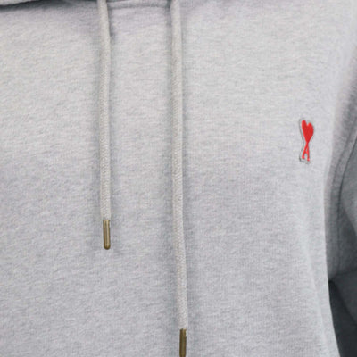Ami Alexandre Mattiussi Grey Cotton Ami De Coeur Hoodie