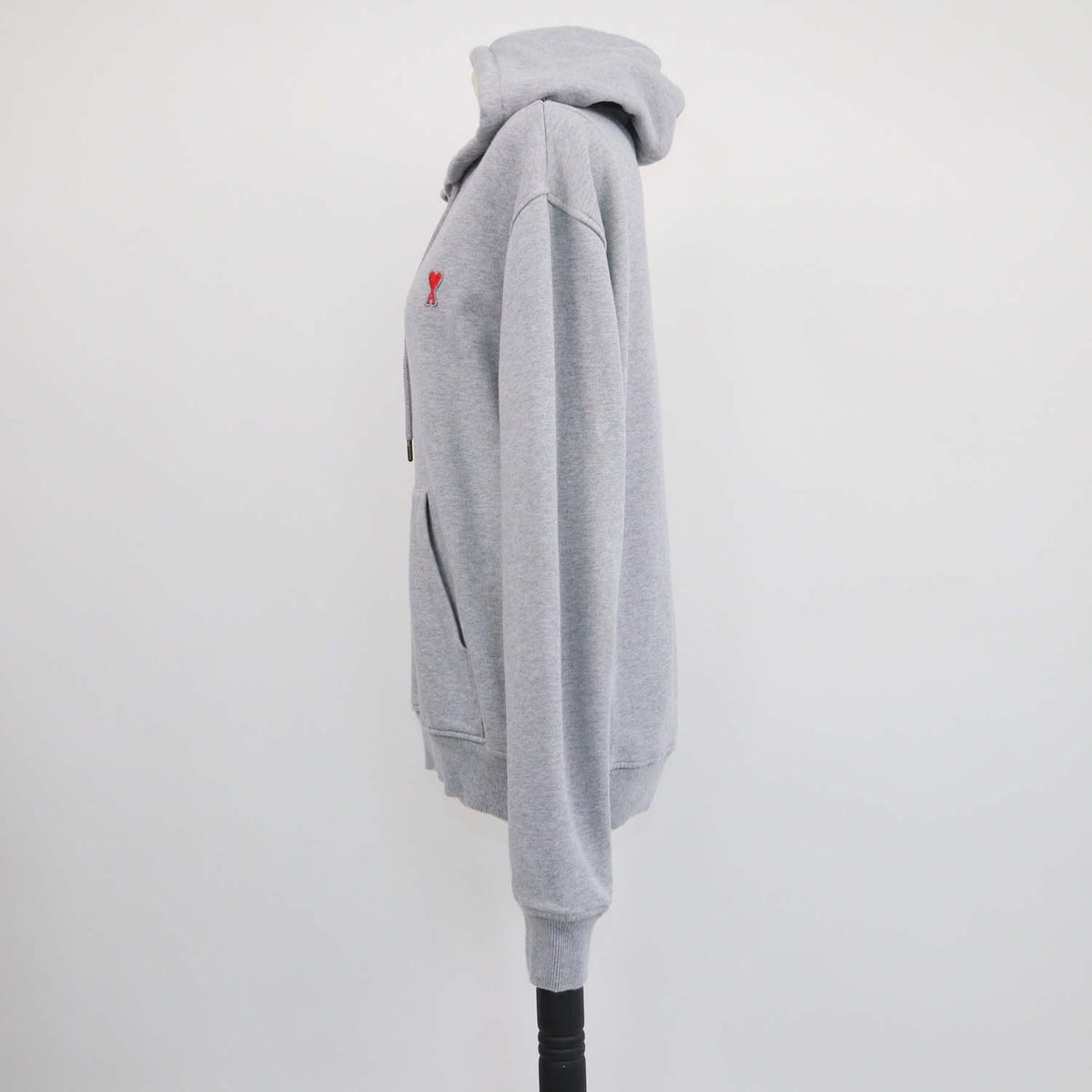 Ami Alexandre Mattiussi Grey Cotton Ami De Coeur Hoodie