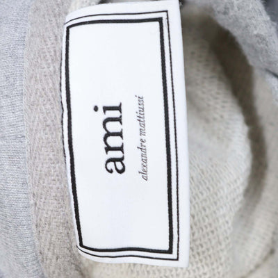 Ami Alexandre Mattiussi Grey Cotton Ami De Coeur Hoodie