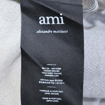 Ami Alexandre Mattiussi Grey Cotton Ami De Coeur Hoodie