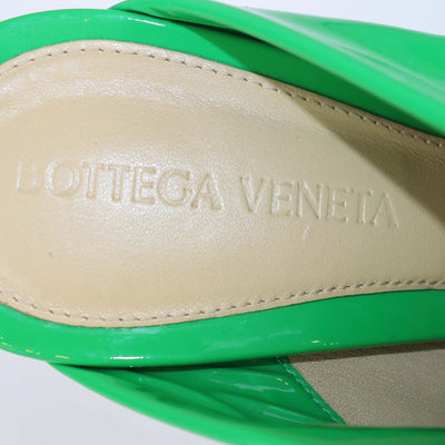 Bottega Veneta Green Patent Leather Dot Sock Mules