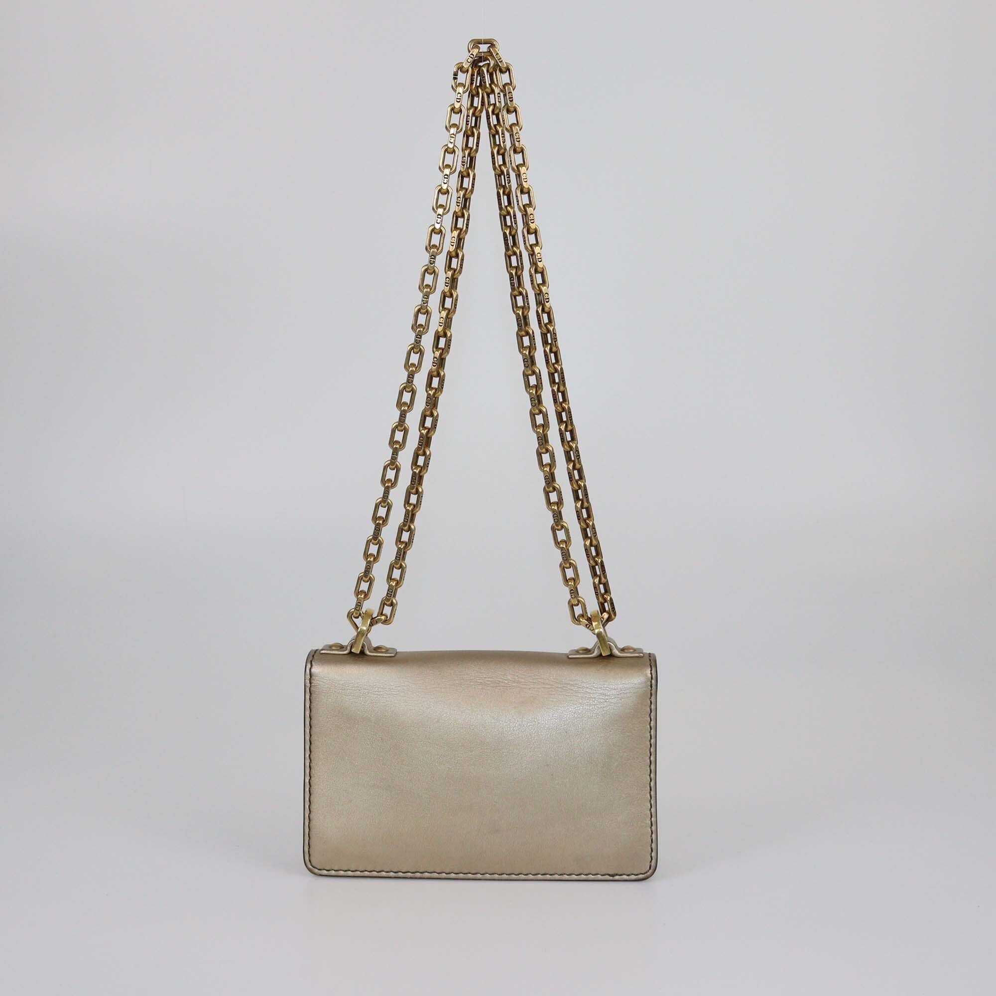 Christian Dior Metallic Gold Mini J'Adior Chain Bag Womens Christian Dior 