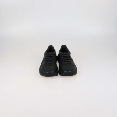 Bottega Veneta Black Leather Speedster Sneakers