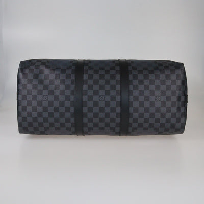 Louis Vuitton Damier Graphite/Blue Canvas Keepall 50 Bandouliere Bag Mens Louis Vuitton 