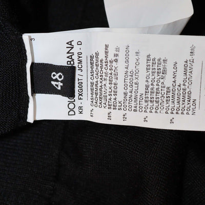 Dolce & Gabbana Black Cashmere Blended Knit Lace Trim Sleeveless Top Womens Dolce & Gabbana 