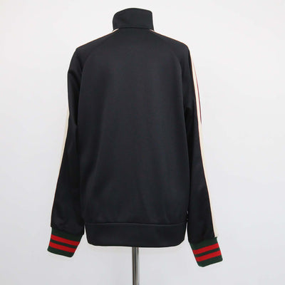 Gucci Black Technical Jersey Front Zip Track Jacket