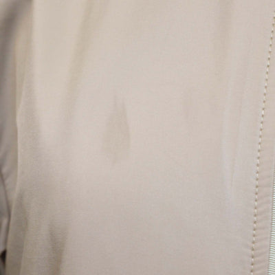 Dolce & Gabbana Brown,White Nylon Logo Plaque Bomber Jacket