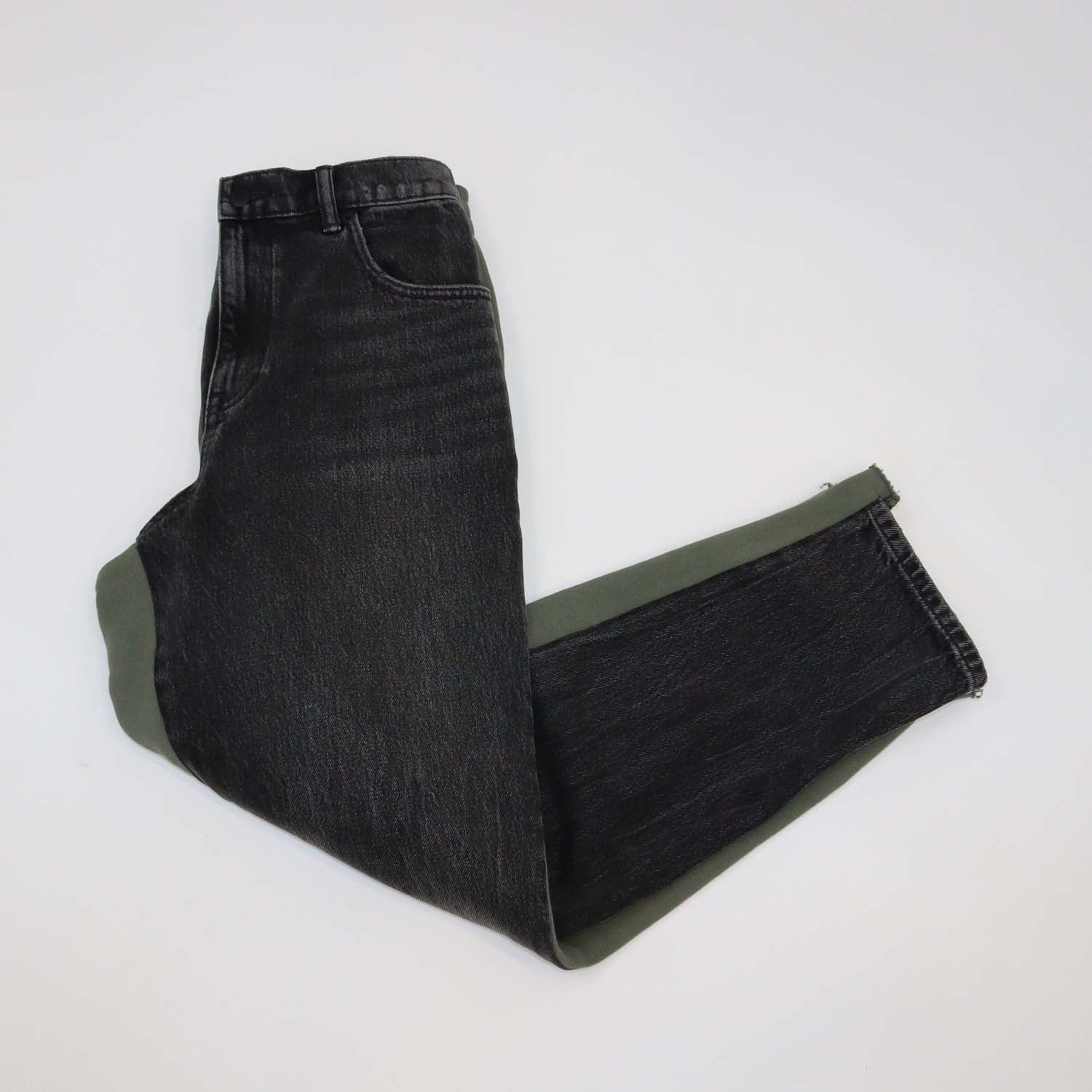 Alexander Wang Grey/Green Cotton Hybrid Sweatpants Jeans